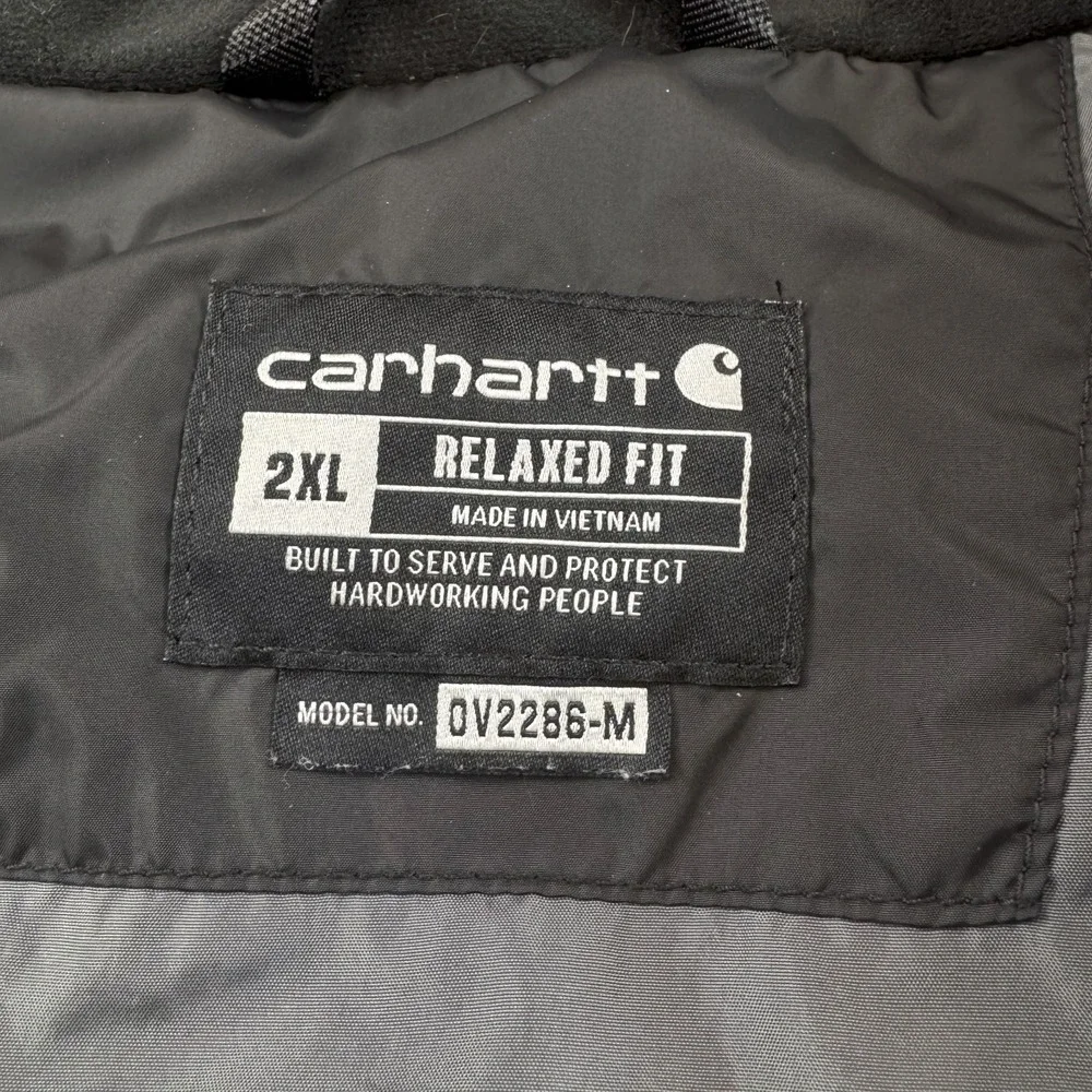 Carhartt Model 0V2286-M Rain Defender Puffer Vest Black Men 2xl Gorpcore
